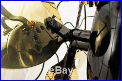 Emerson 27646 Antique Fan Brass Blades Restored TAKE A LOOK 3-speed Oscl