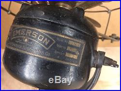 Emerson 8 11644 Brass Blade Antique Fan