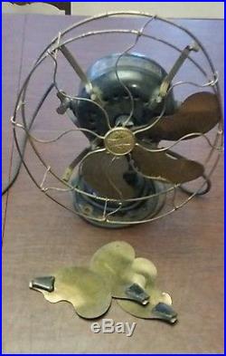 Emerson Antique Electric Fan 6 Brass Blade #464763 for Restoration 3 Speed NR