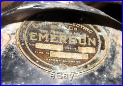 Emerson Antique Fan #24046 1917-19 DC Brass Blade Osc. Working