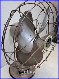 Emerson Electric 1950s 14 77646-AS 3-Speed WORKING Table Desk Fan Oscillates