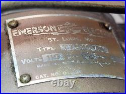 Emerson Electric 1950s 14 77646-AS 3-Speed WORKING Table Desk Fan Oscillates