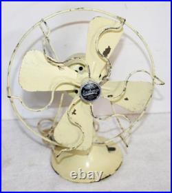 Emerson Electric Seabreeze 8 Electric RARE Yellow Table Fan Works 1940's