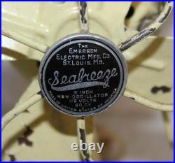 Emerson Electric Seabreeze 8 Electric RARE Yellow Table Fan Works 1940's
