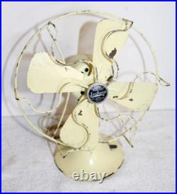 Emerson Electric Seabreeze 8 Electric RARE Yellow Table Fan Works 1940's
