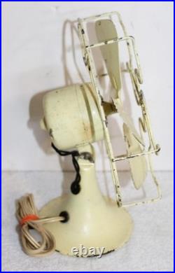 Emerson Electric Seabreeze 8 Electric RARE Yellow Table Fan Works 1940's