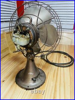 Emerson Electric Vintage Antique Fan Cone Base Works Great