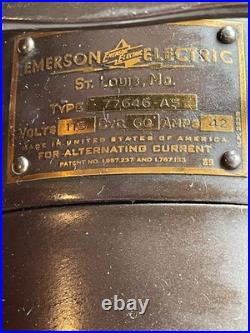 Emerson Electric Vintage Black 12 Oscillating Fan 77646-AS