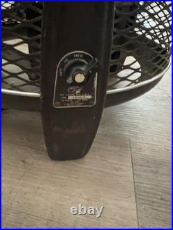 Emerson Electric Vintage Floor Hassock Fan 3-Speed 74646-AG Works Excellent