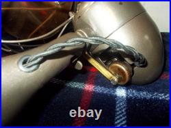 Emerson Golden Jubilee 10 Inch Brass Bades Oscillating Fan 1940s Restored
