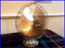 Emerson Golden Jubilee 10 Inch Brass Bades Oscillating Fan 1940s Restored