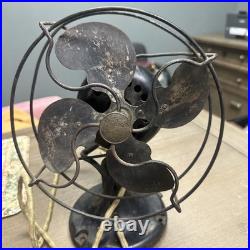 Emerson Jr Oscillator Antique Fan 8in Cast Iron Base Works (10 patented)