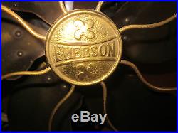 Emerson antique 6 blade brass cage and blade fan # 462661 3 speed works great