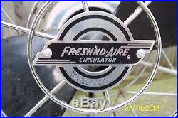 FRESH'ND AIRE # 14 Art Deco 1940's Chrome Electric Fan