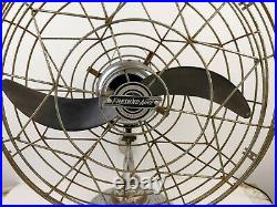 FRESH'ND AIRE Fan Model 20 Chrome Mid Century Industrial Blade Parts or Repair