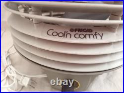 FRIGID cool'n comfy OTTOMAN MID CENTURY Floor FAN Side Table, Tested FRIGID cool'n comfy OTTOMAN MID CENTURY Floor FAN Side Table, Tested