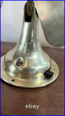 Fort Wayne Electric Works Woods System Solid Brass Antique Electric Fan FWEW