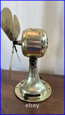 Fort Wayne Electric Works Woods System Solid Brass Antique Electric Fan FWEW