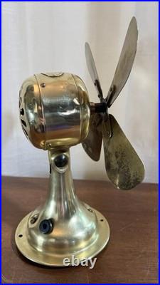 Fort Wayne Electric Works Woods System Solid Brass Antique Electric Fan FWEW