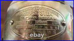 Fort Wayne Electric Works Woods System Solid Brass Antique Electric Fan FWEW