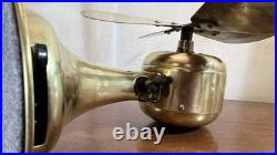 Fort Wayne Electric Works Woods System Solid Brass Antique Electric Fan FWEW
