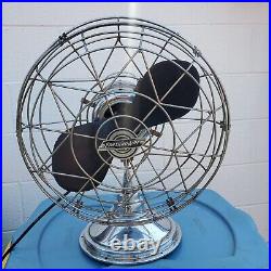 Fresh'nd Aire Chrome Deco Circulator Fan Model 14 21 Works Great