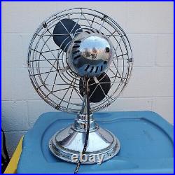 Fresh'nd Aire Chrome Deco Circulator Fan Model 14 21 Works Great