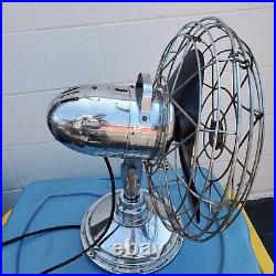 Fresh'nd Aire Chrome Deco Circulator Fan Model 14 21 Works Great