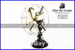 Functional electrical brass vintage old table décor working antique fan HC 049