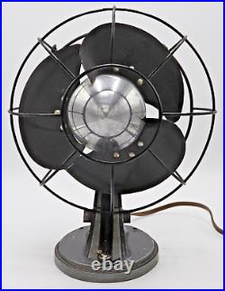 GE 1930's Bullet nose Art Deco desk fan working condition antique modernist