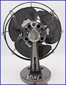 GE 1930's Bullet nose Art Deco desk fan working condition antique modernist