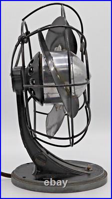 GE 1930's Bullet nose Art Deco desk fan working condition antique modernist