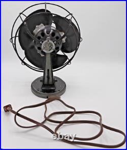 GE 1930's Bullet nose Art Deco desk fan working condition antique modernist