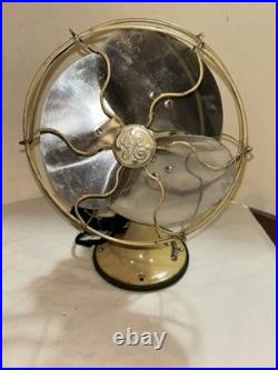 GE 8 Quiet Blade Oscillating Desk Fan Circa 1933 Ivory Original Rare