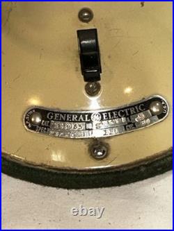 GE 8 Quiet Blade Oscillating Desk Fan Circa 1933 Ivory Original Rare