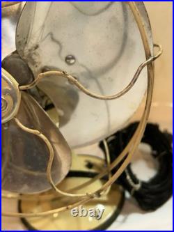 GE 8 Quiet Blade Oscillating Desk Fan Circa 1933 Ivory Original Rare
