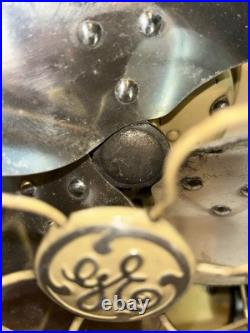 GE 8 Quiet Blade Oscillating Desk Fan Circa 1933 Ivory Original Rare