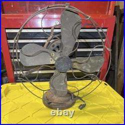 GE Antique 4-Blade Metal Electric Table/Desk Fan Black Vintage Collectible