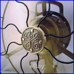 GE General Electric 2-STAR Brass Blades Antique Fan Restored LOOK