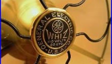 GE General Electric WHIZ Brass Blades Antique Fan Restored LOOK