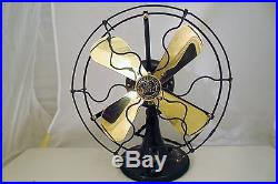 GE General Electric WHIZ Brass Blades Antique Fan Restored PLEASE TAKE A LOOK
