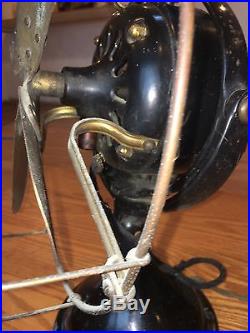 GE Kidney Oscillator Fan Brass, Original Paint, 12 Old Motor Antique ...