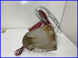 GE Vintage 10 Fan Red 4 Metal Blades Tested Working GE Vintage 10 Fan Red 4 Metal Blades Tested Working