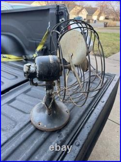 GE Vintage Table Fan 49X723 Metal Black 1940 Tilt 3-Blade Antique 115V