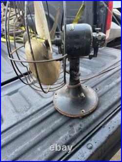 GE Vintage Table Fan 49X723 Metal Black 1940 Tilt 3-Blade Antique 115V