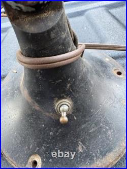 GE Vintage Table Fan 49X723 Metal Black 1940 Tilt 3-Blade Antique 115V