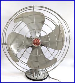 GE Vortalex Electric Fan 18 Oscillating 3 Speed No. 42- F12V163 20 Grey