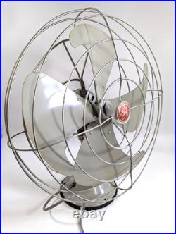 GE Vortalex Electric Fan 18 Oscillating 3 Speed No. 42- F12V163 20 Grey