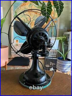GORGEOUS Antique Robbins and Myers 12in 3-Speed Electric Fan Excellent Cond