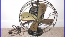 Great Antique General Electric Four Blade Brass Fan Ge Electric